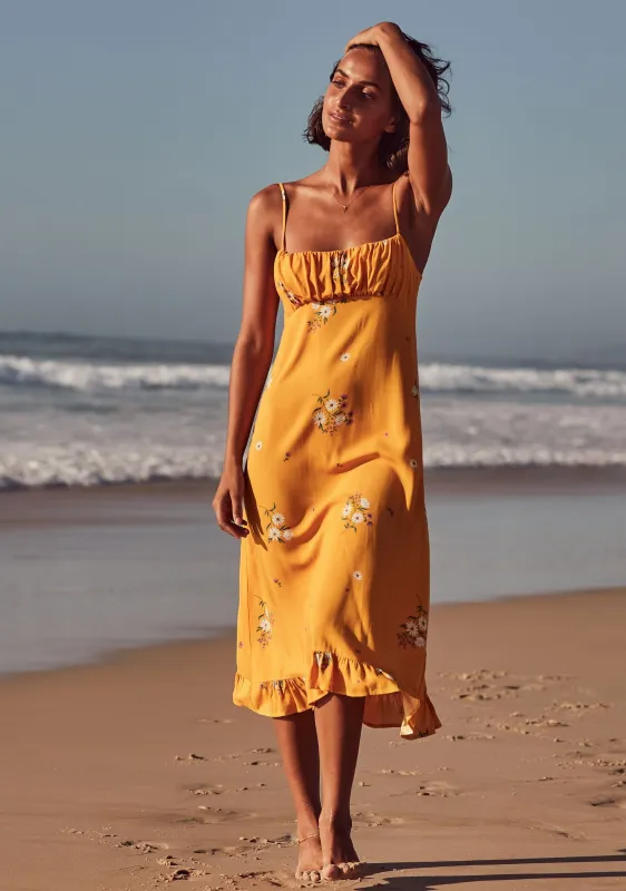 Lotta Davis Midi Dress Yellow - R14 sold by Auguste The Label