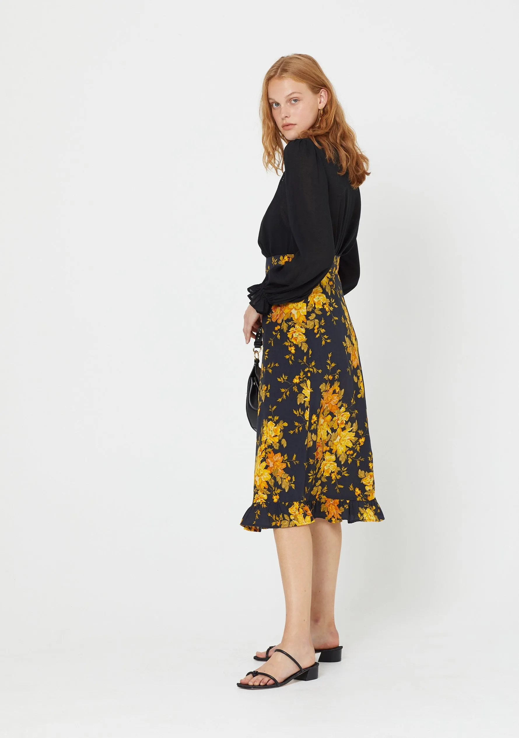 Devon Gia Midi Skirt Black - R8 sold by Auguste The Label product image thumbnail 3
