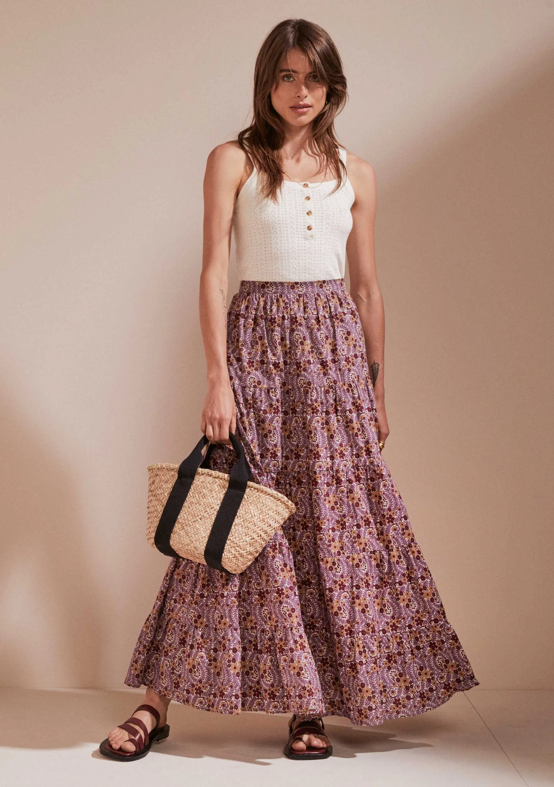 Amethyst Micha Maxi Skirt Purple - R1 sold by Auguste The Label product image thumbnail 2