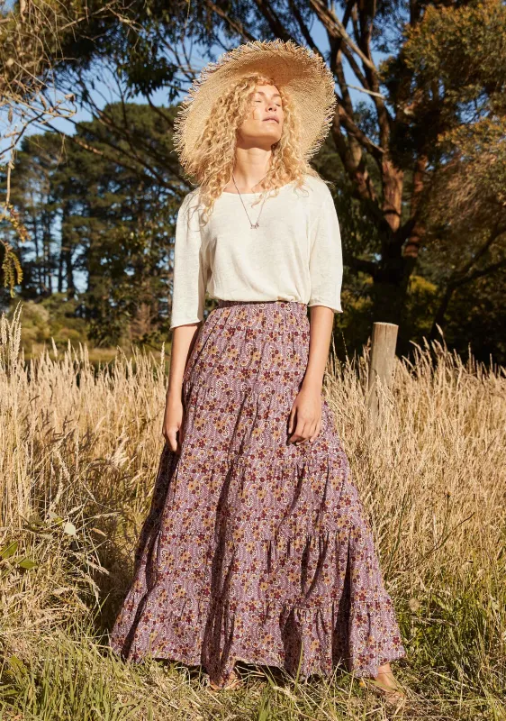Amethyst Micha Maxi Skirt Purple - R1 sold by Auguste The Label