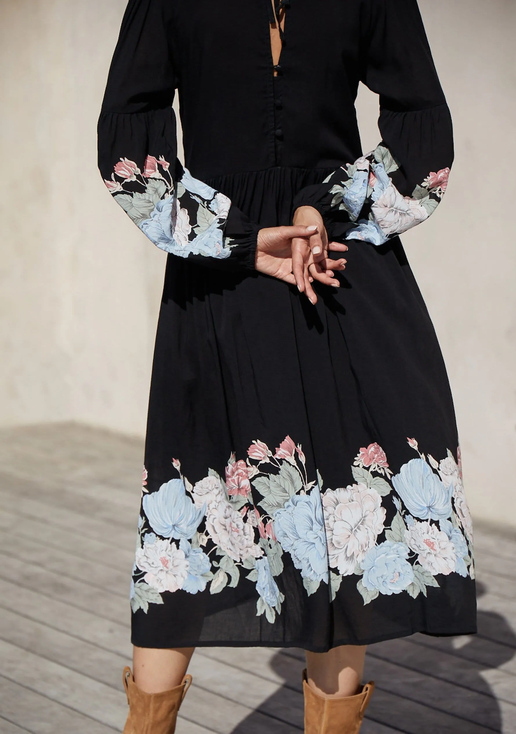 Angie Eda Midi Dress Black - R10 sold by Auguste The Label product image thumbnail 3