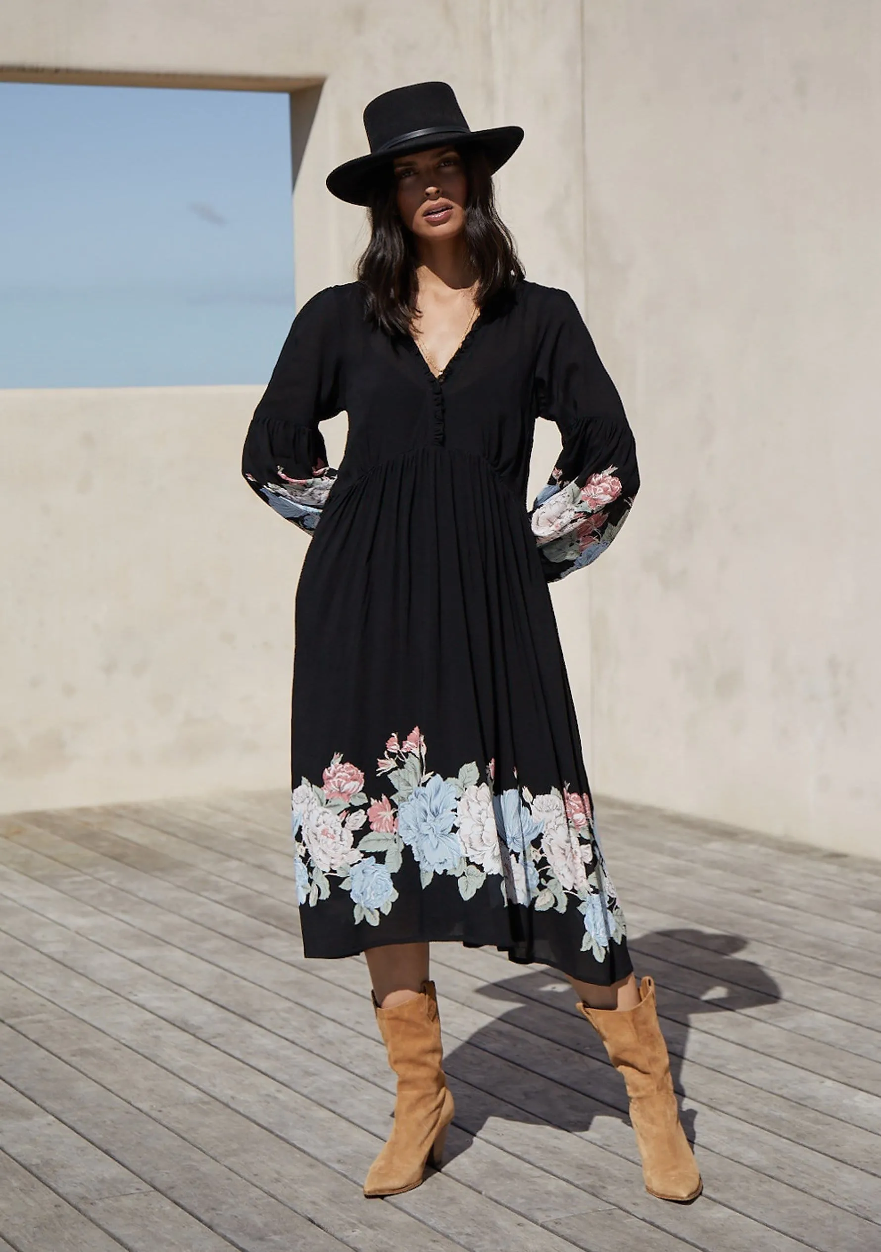 Angie Eda Midi Dress Black - R10 sold by Auguste The Label