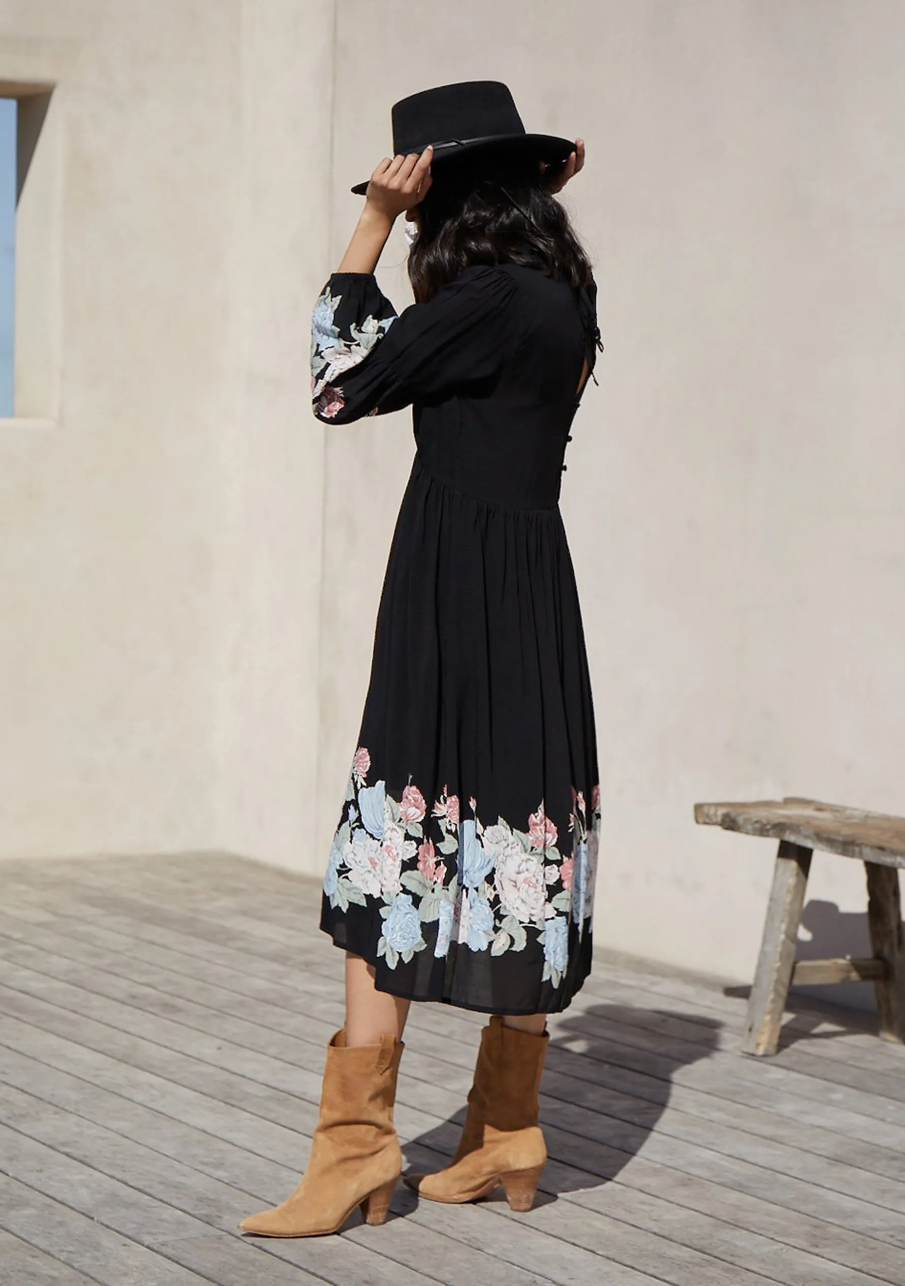 Angie Eda Midi Dress Black - R10 sold by Auguste The Label product image thumbnail 2