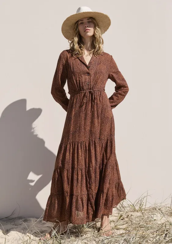 Ziggy Marabel Maxi Dress Brown - R16 sold by Auguste The Label