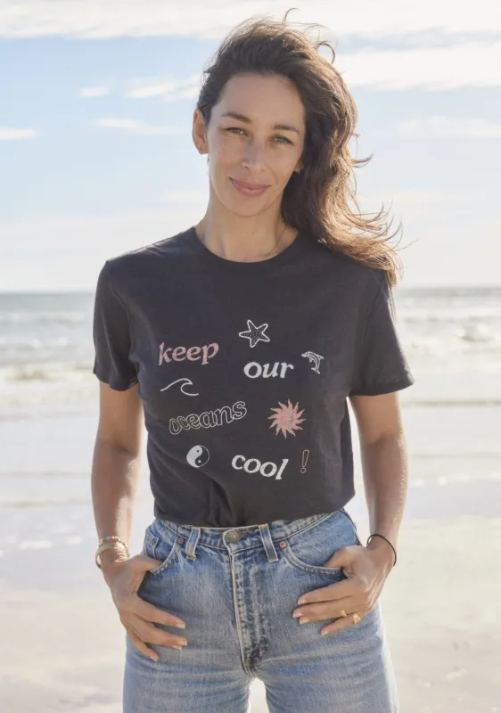 Adult Oceans Cool Tee Washed Black - R5 made by Auguste The Label
