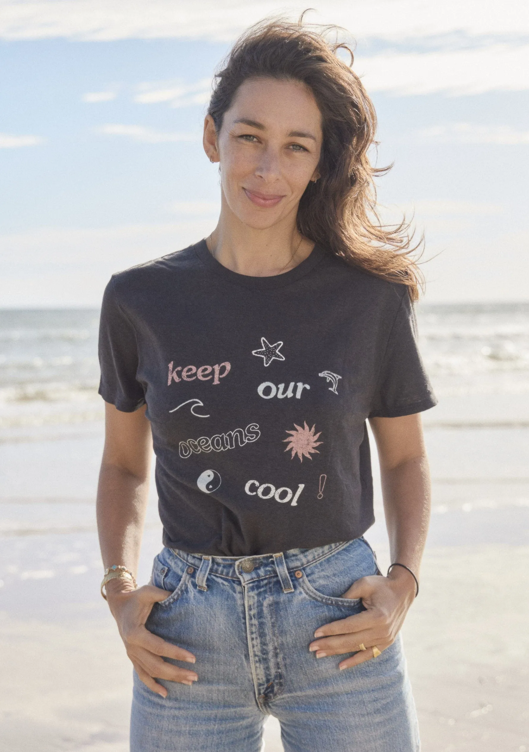 Adult Oceans Cool Tee Washed Black - R5 sold by Auguste The Label