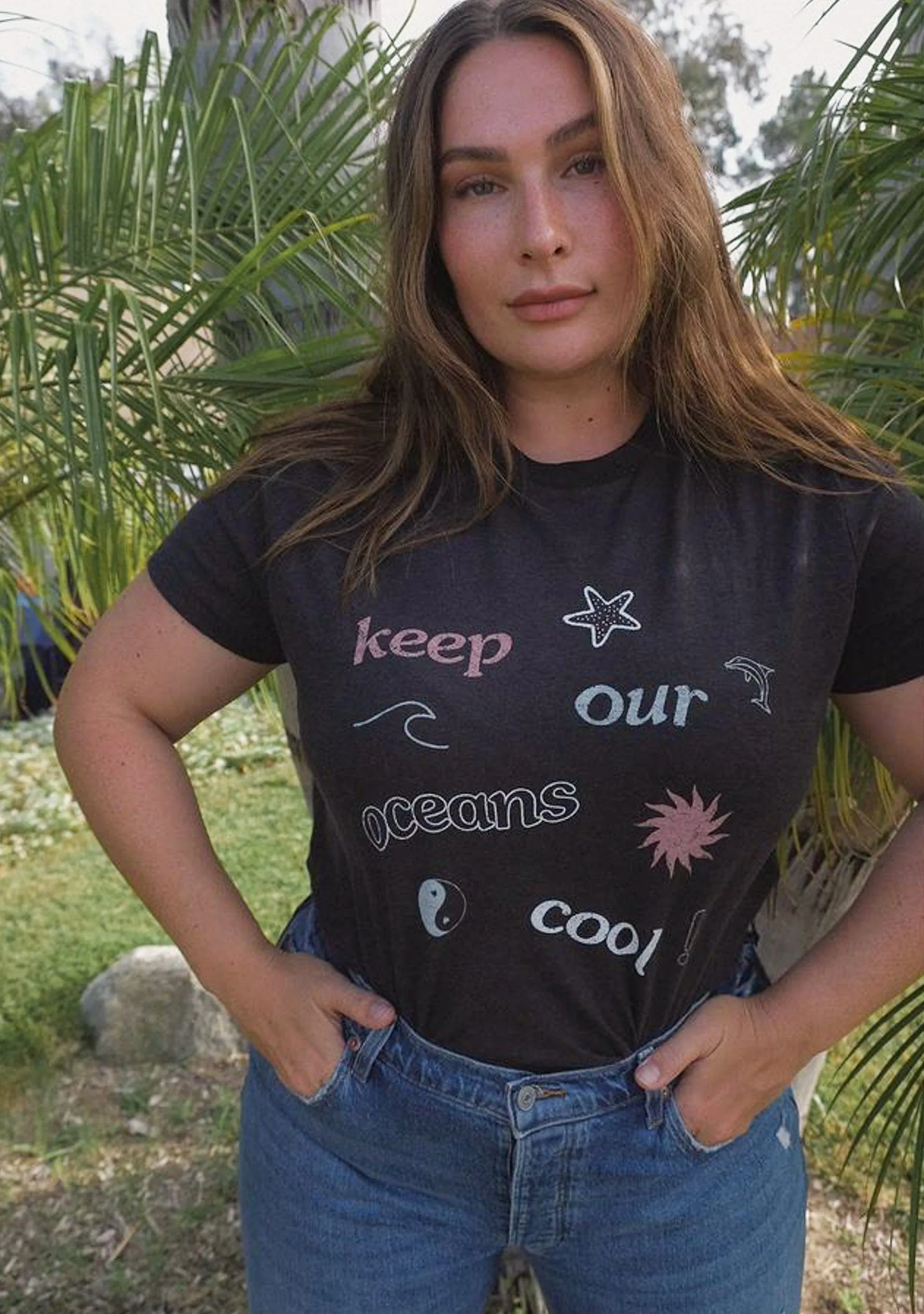 Adult Oceans Cool Tee Washed Black - R5 sold by Auguste The Label product image thumbnail 2