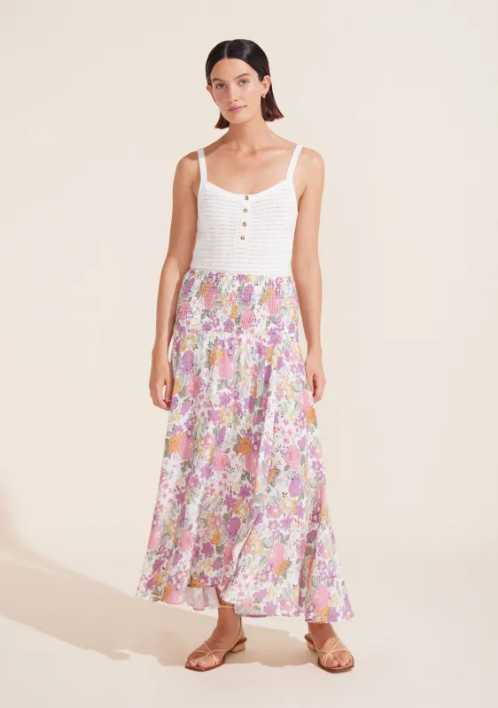 Camila Shirred Waist Maxi Skirt - R5 made by Auguste The Label
