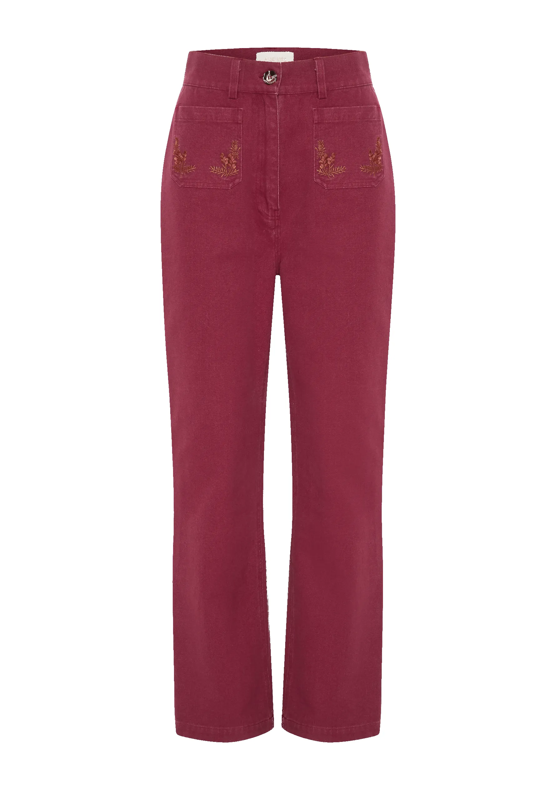 Harper Straight Leg Pant Berry Red - R4 sold by Auguste The Label product image thumbnail 4
