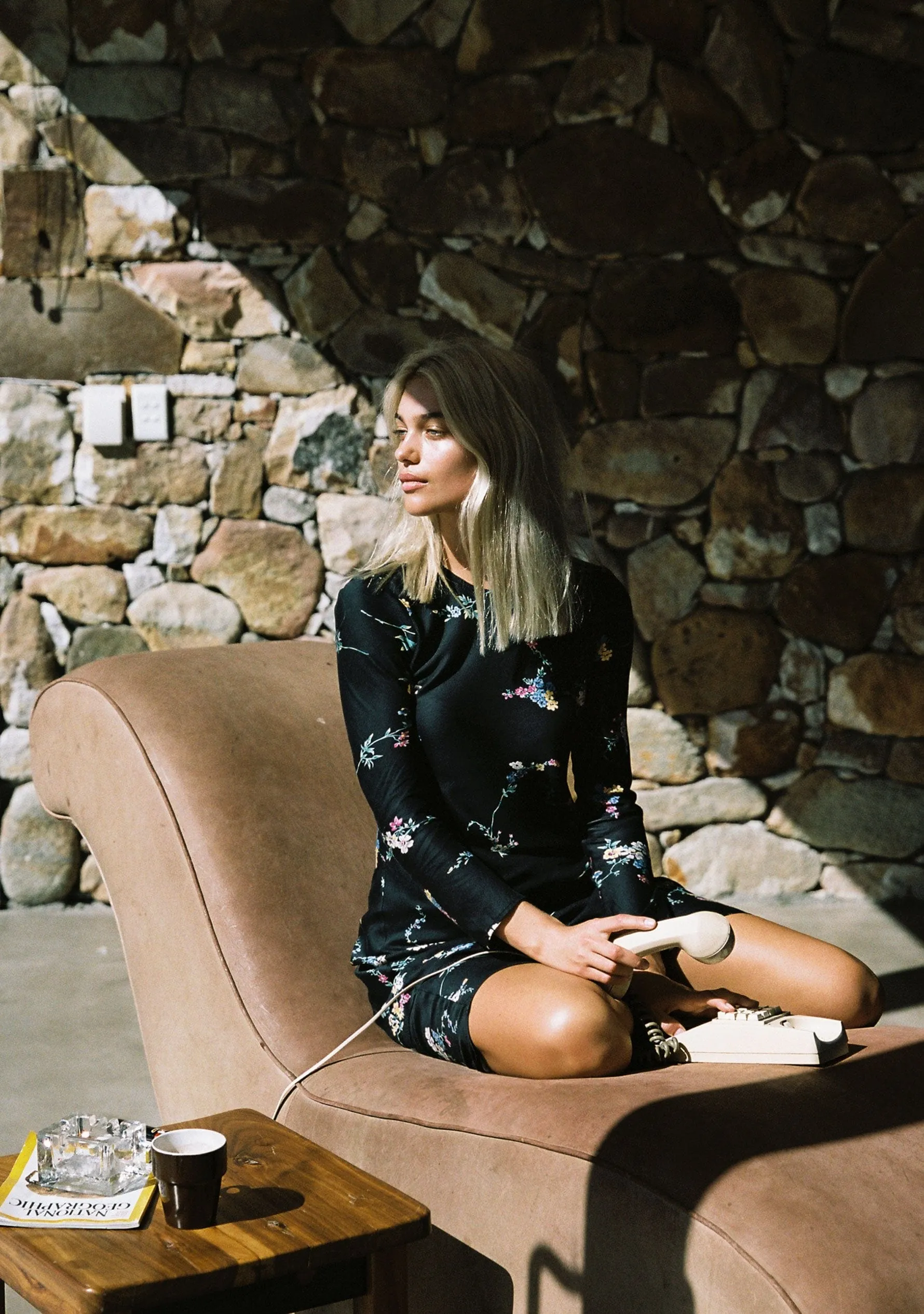 Dawn Spencer Long Sleeve Slip Midi Dress Black - R2 sold by Auguste The Label product image thumbnail 2