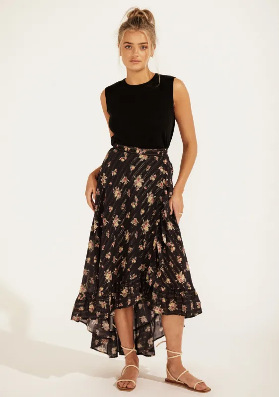 Jordyn Elsie Maxi Skirt Black - R8 made by Auguste The Label