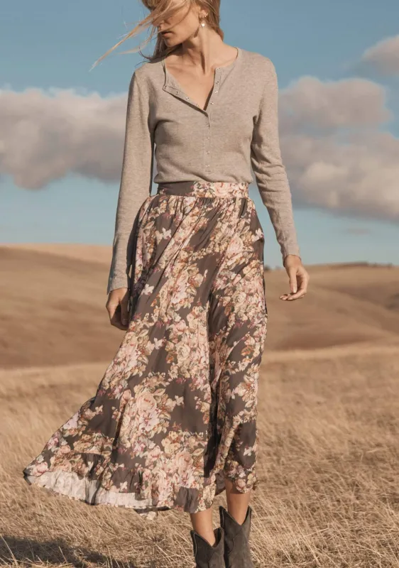 Bijoux Lyra Midi Skirt Charcoal - R5 made by Auguste The Label