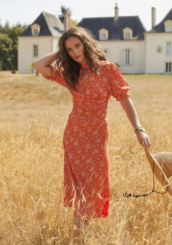 Maeve Marcel Midi Skirt Pastel Orange - R1 sold by Auguste The Label