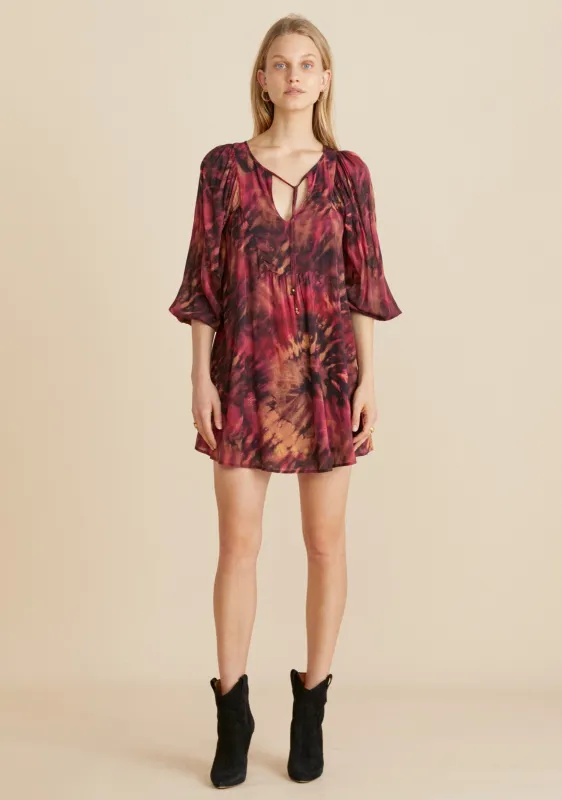 Peruvian Willow Mini Dress Rosewood - R9 sold by Auguste The Label