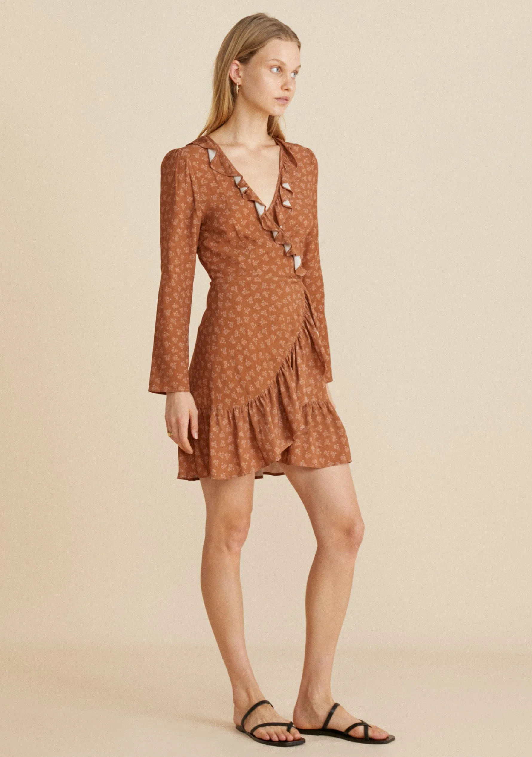 Sicily Carina Mini Dress Burnt Orange - R7 sold by Auguste The Label product image thumbnail 3