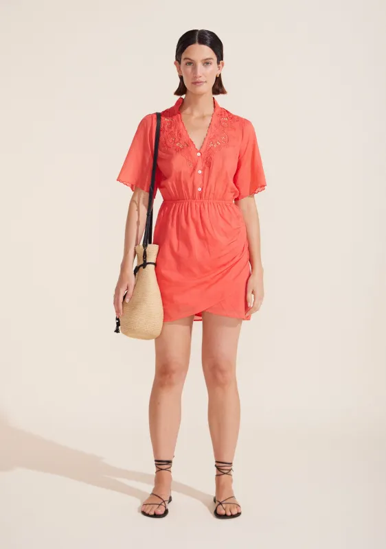 Avalynn Mini Dress Watermelon - R7 made by Auguste The Label