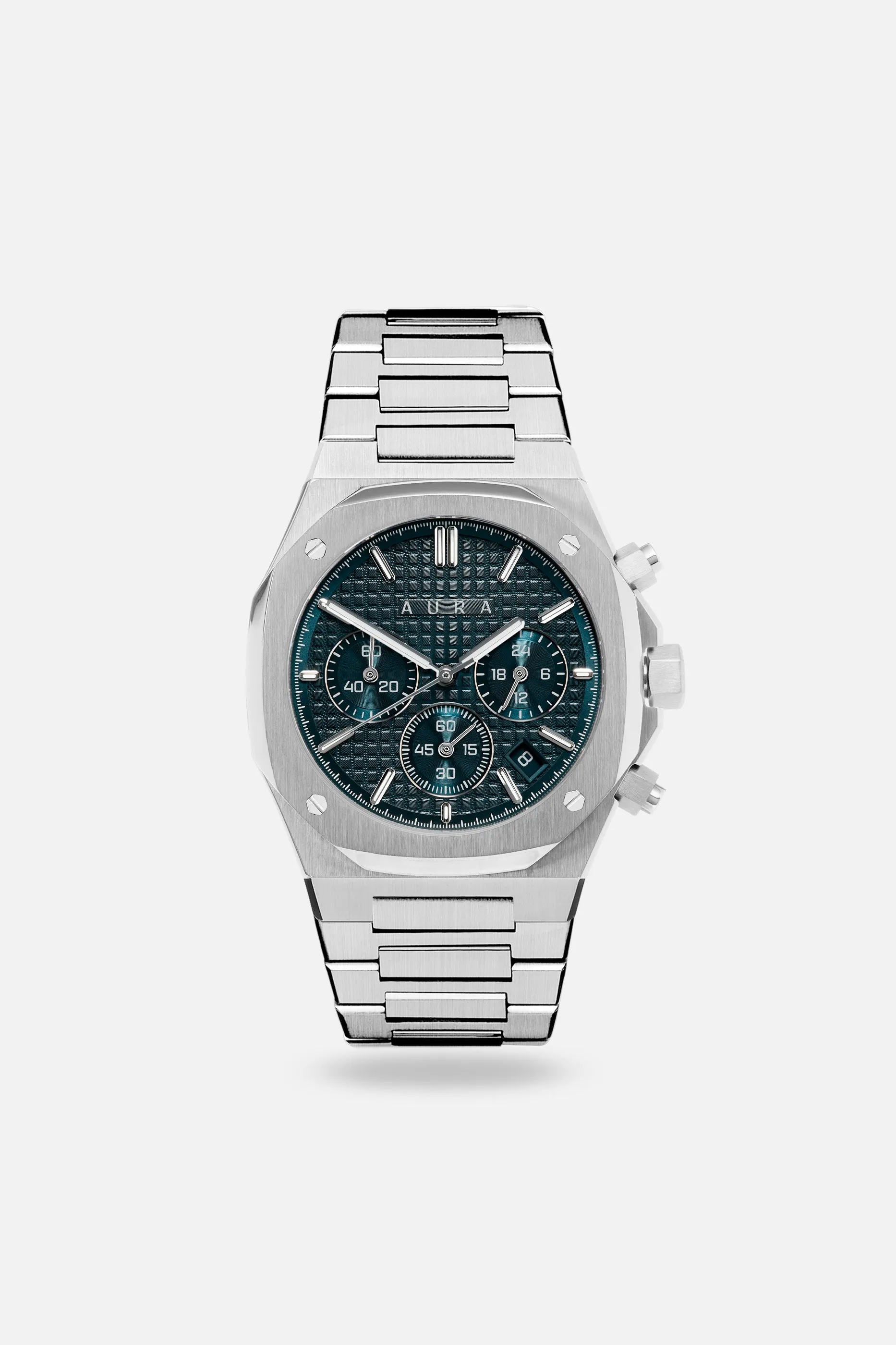 Chronograph 001: Steel/Carribean sold by Aura