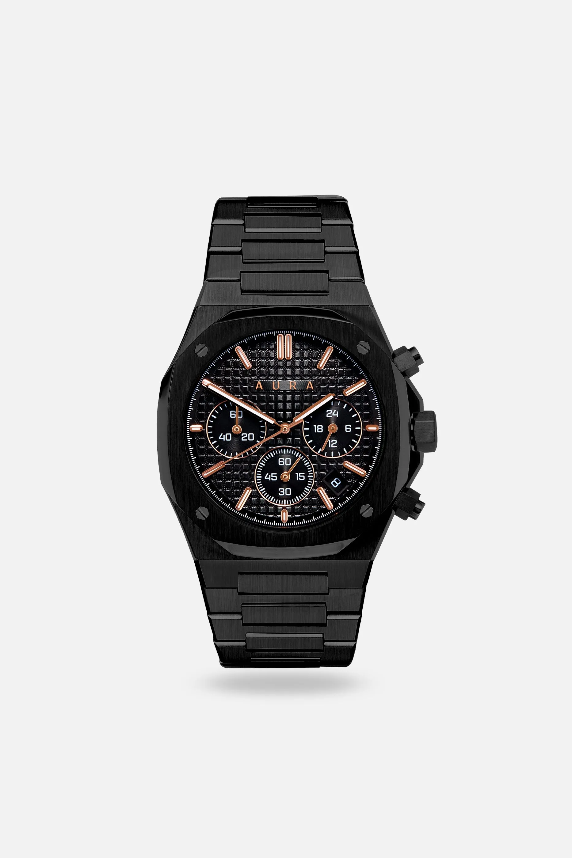 Chronograph 001: Black/Rose sold by Aura