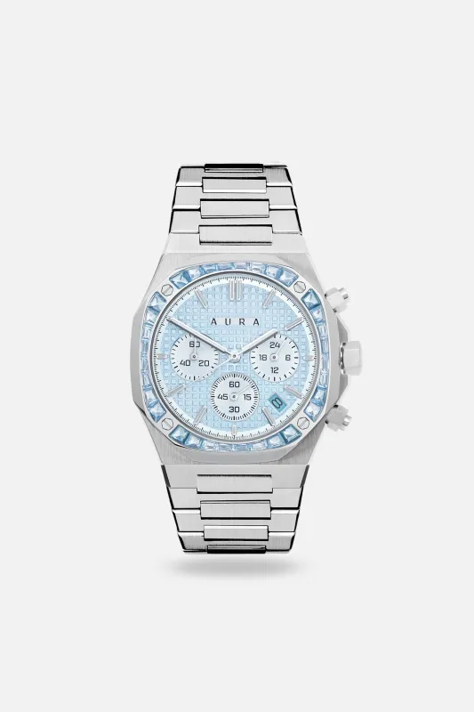 Chronograph 001: Steel/Azure sold by Aura
