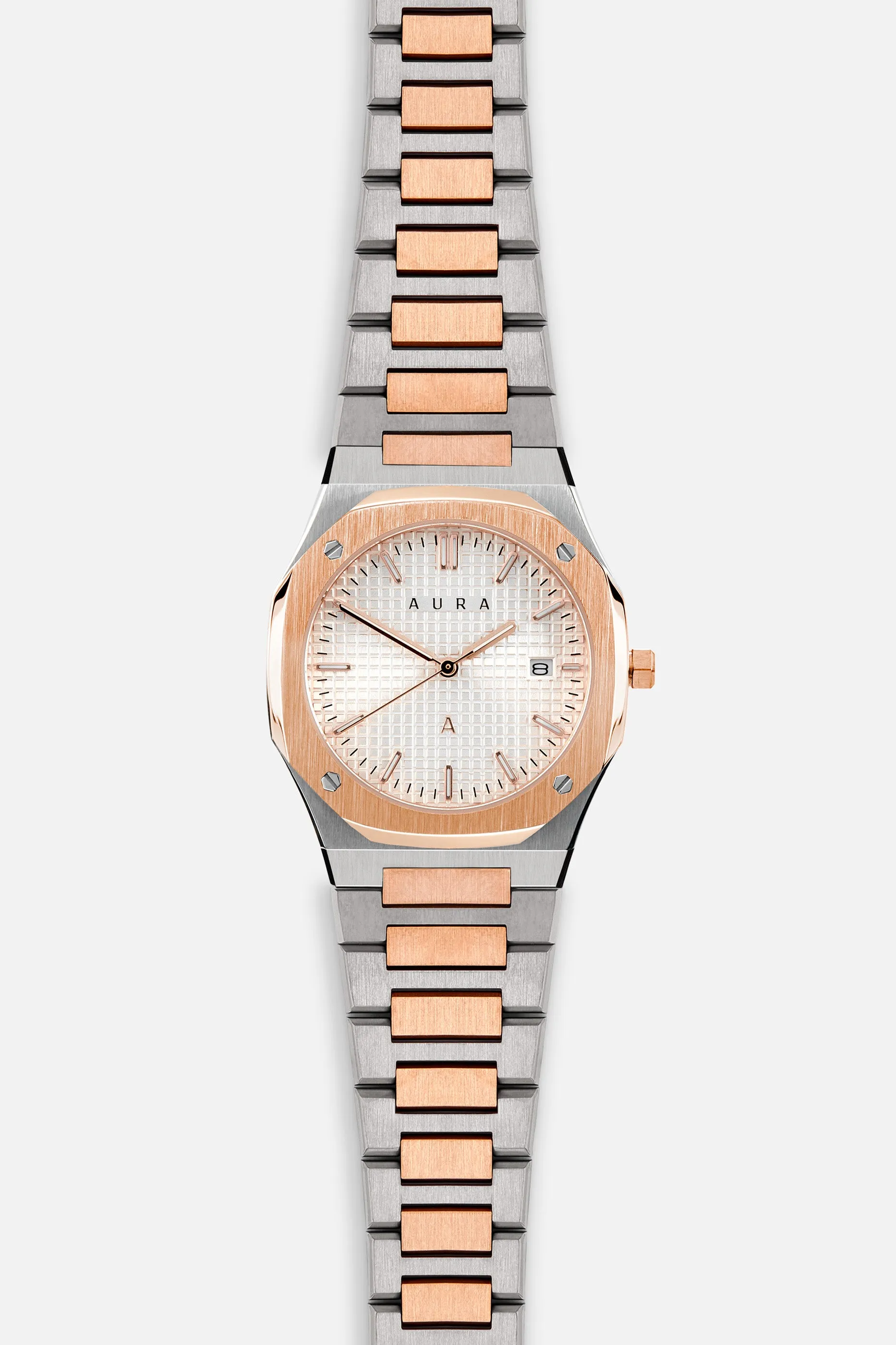 Date 004: Steel/Rose/White Unisex sold by Aura product image thumbnail 3