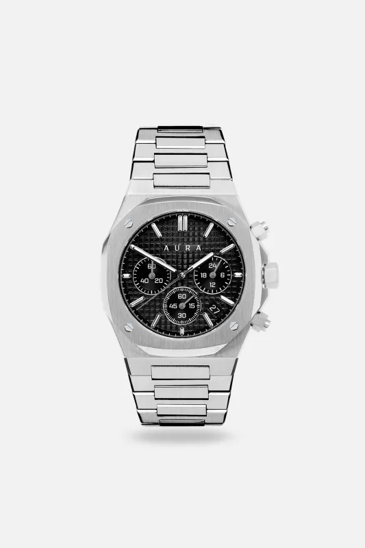 Chronograph 001: Steel/Black sold by Aura