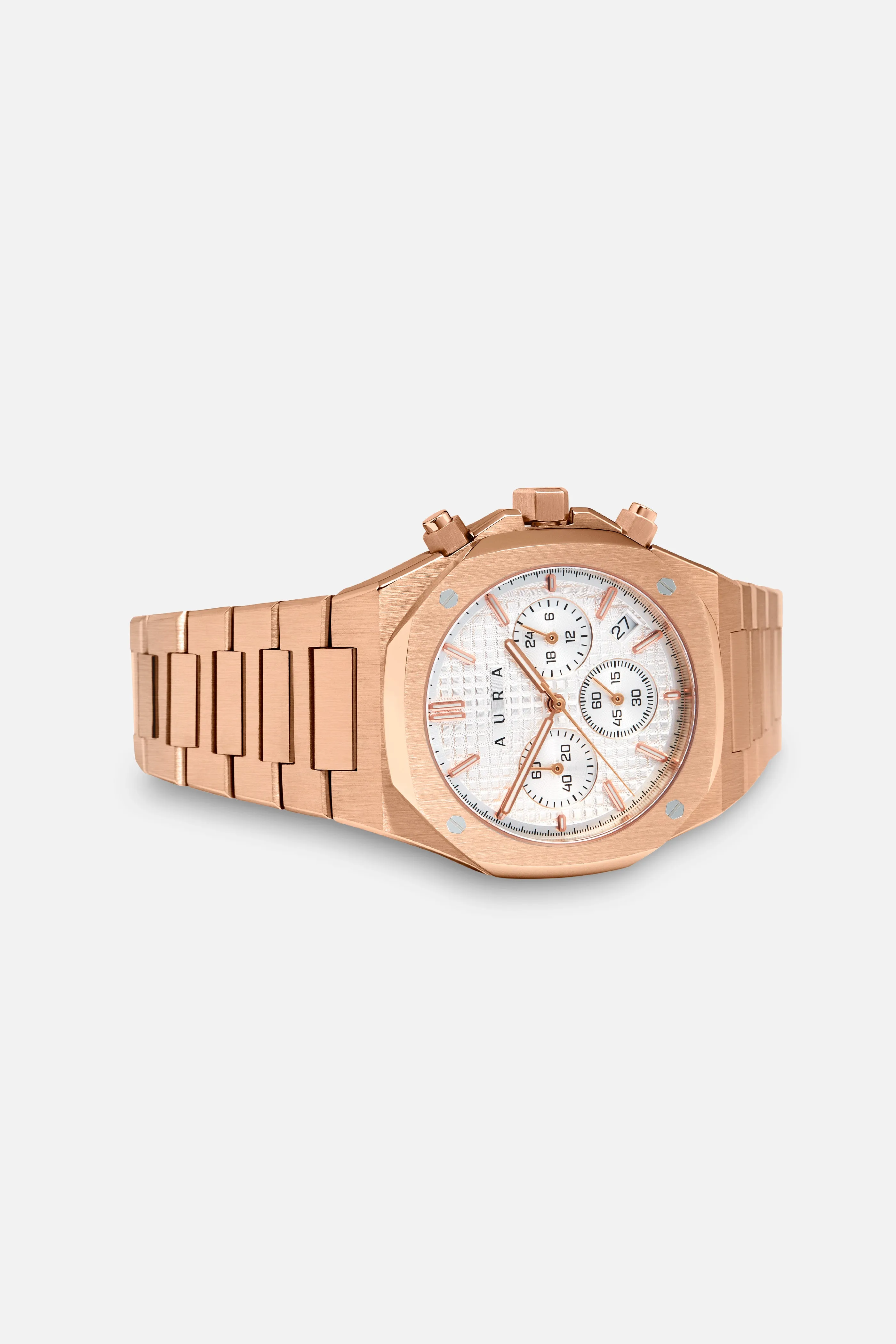 Chronograph 001: Rose/White sold by Aura product image thumbnail 2
