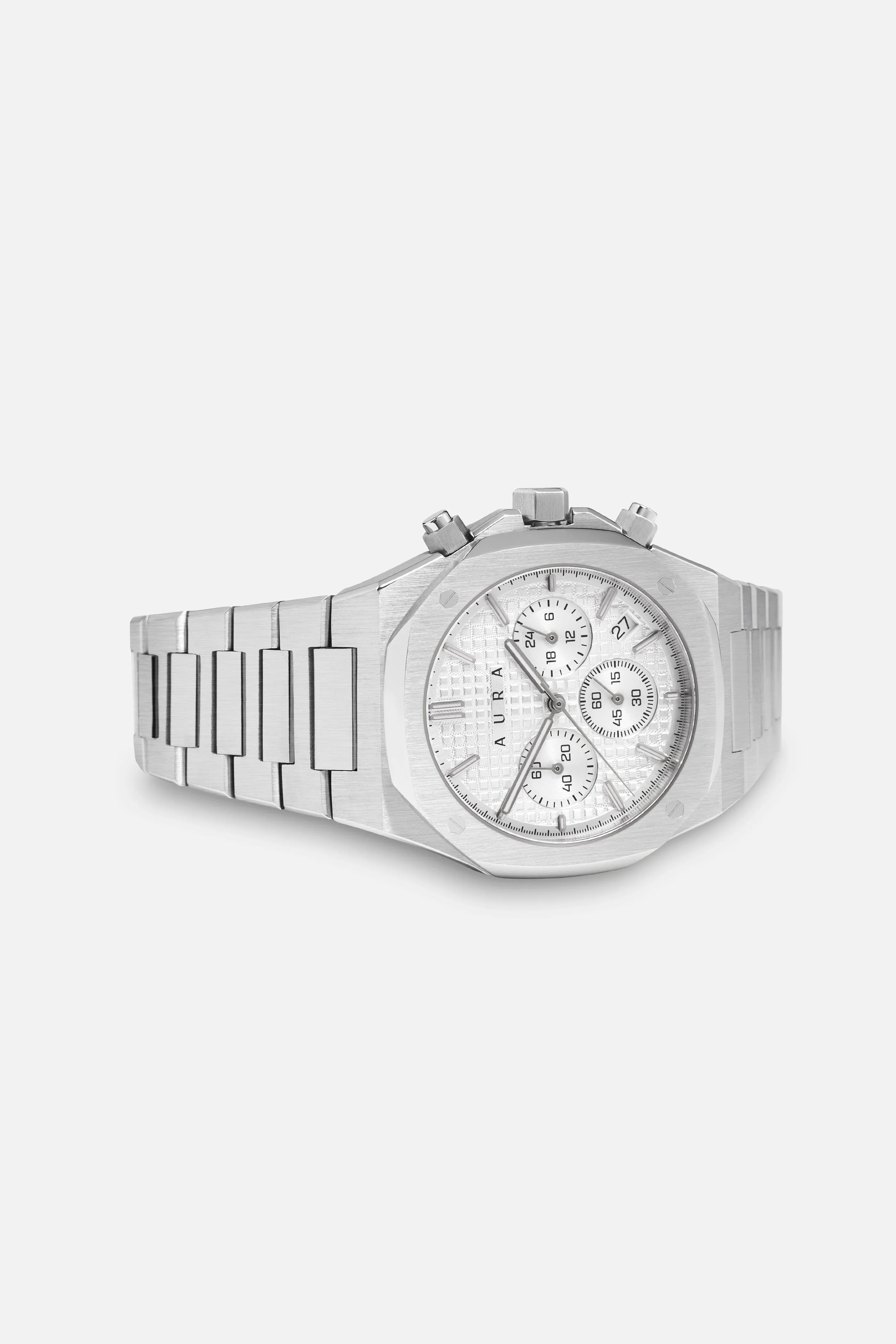 Chronograph 001: Steel/White sold by Aura product image thumbnail 2