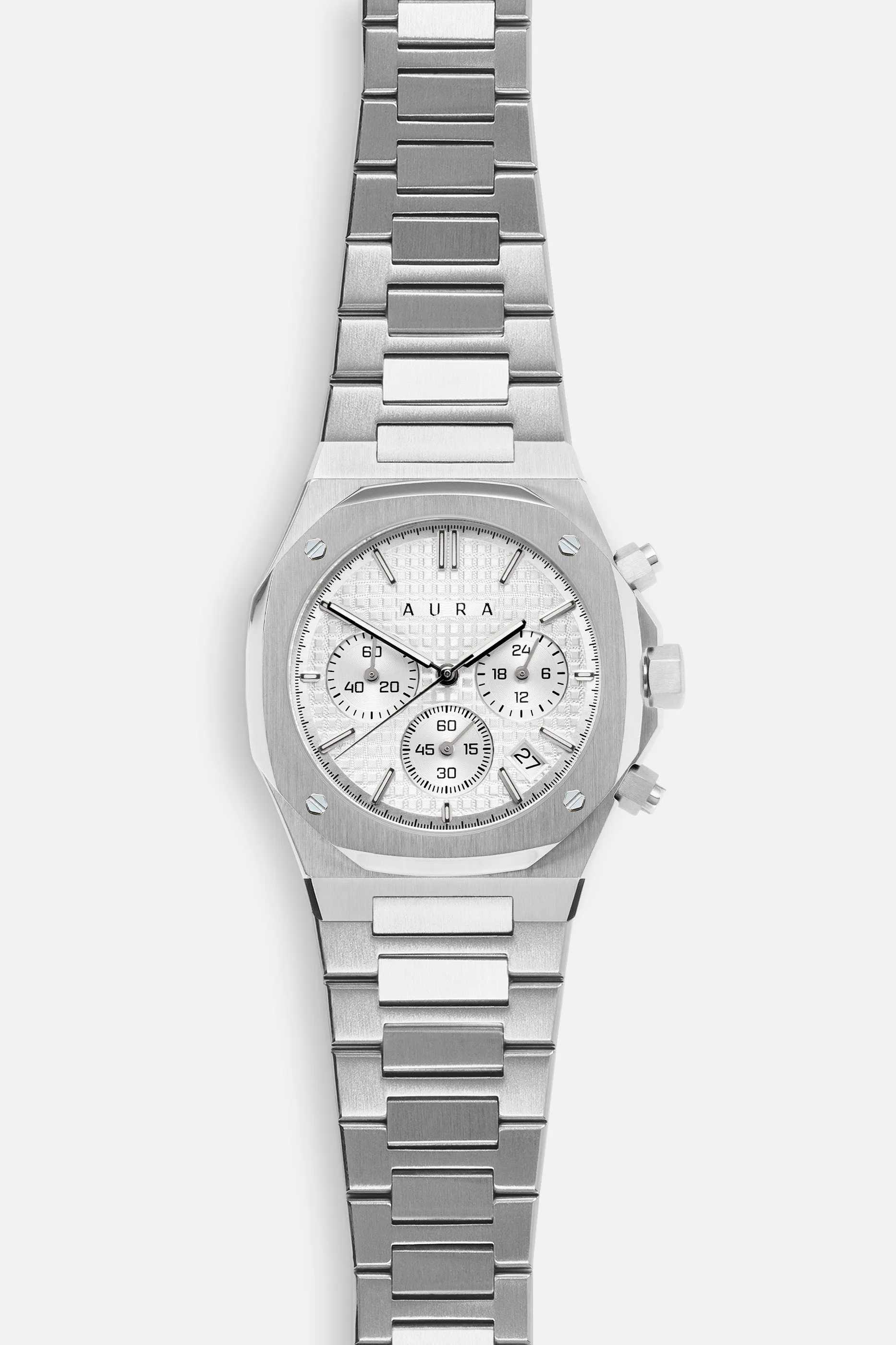 Chronograph 001: Steel/White sold by Aura product image thumbnail 3