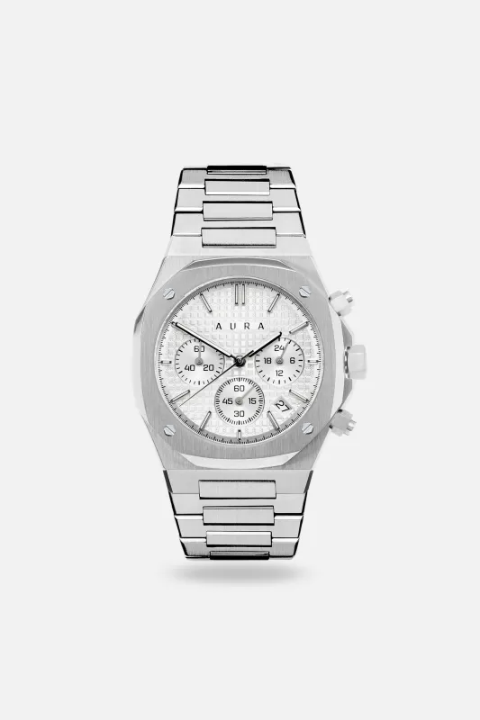 Chronograph 001: Steel/White sold by Aura