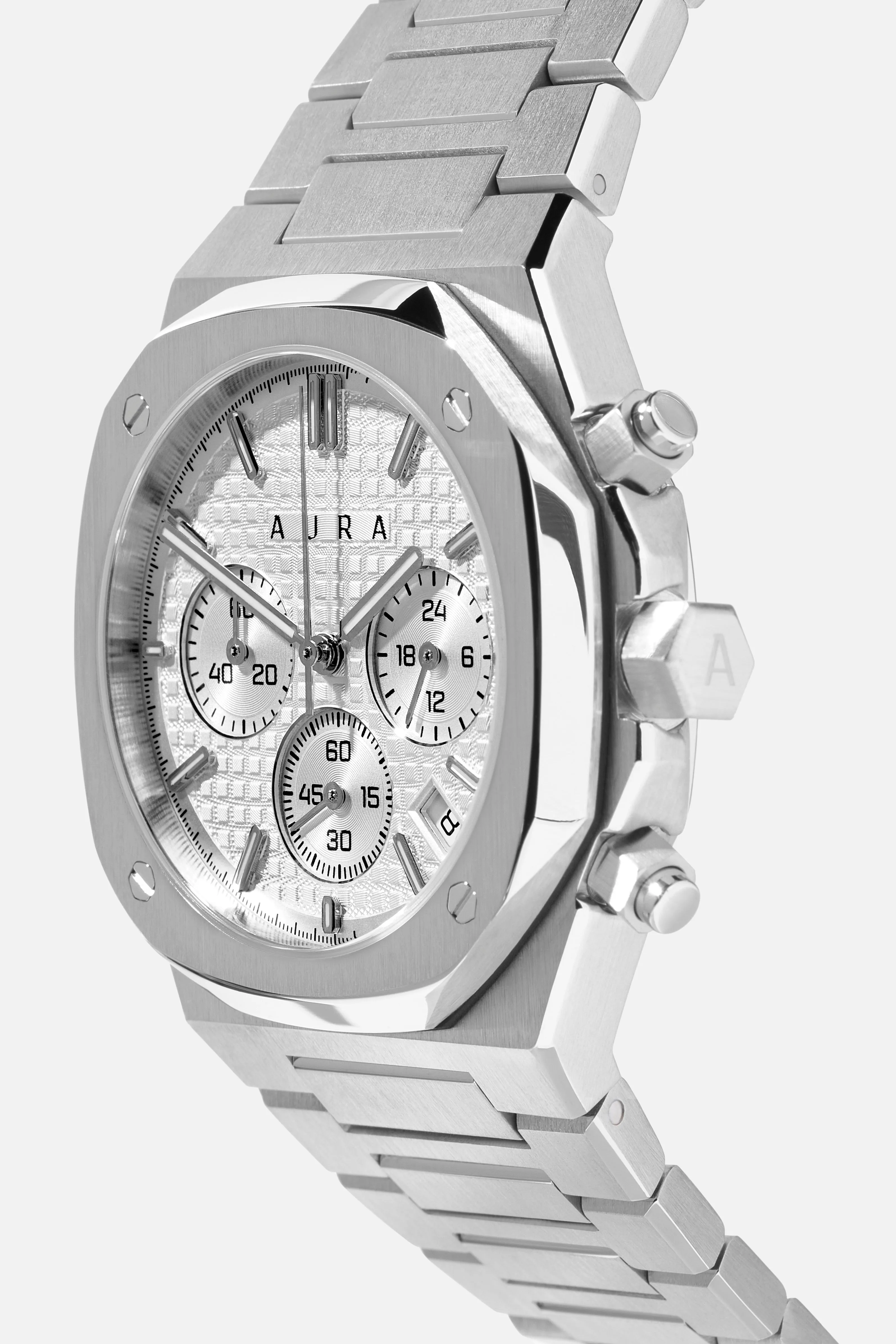 Chronograph 001: Steel/White sold by Aura product image thumbnail 5