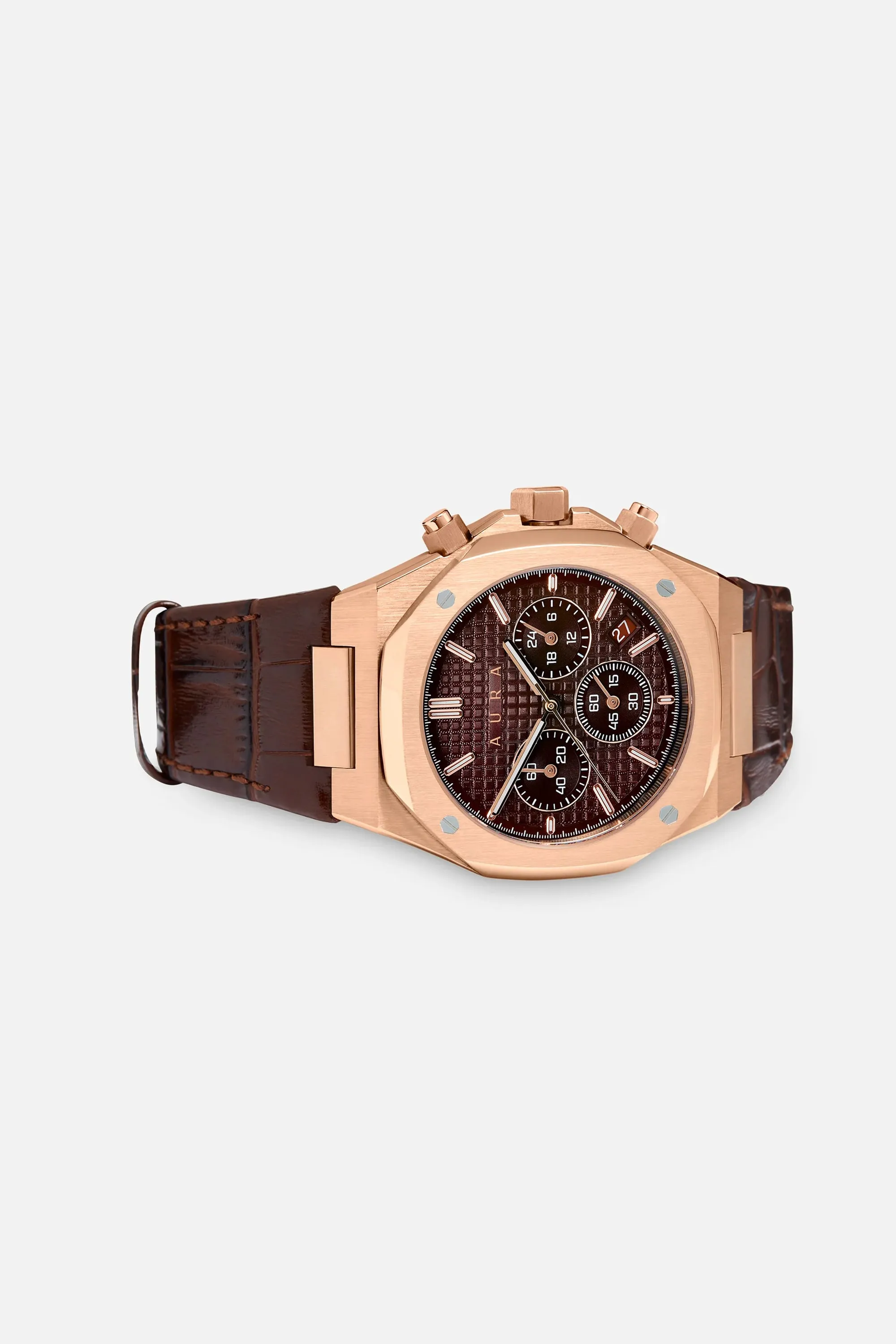 Chronograph 001: Rose/Brown sold by Aura product image thumbnail 2