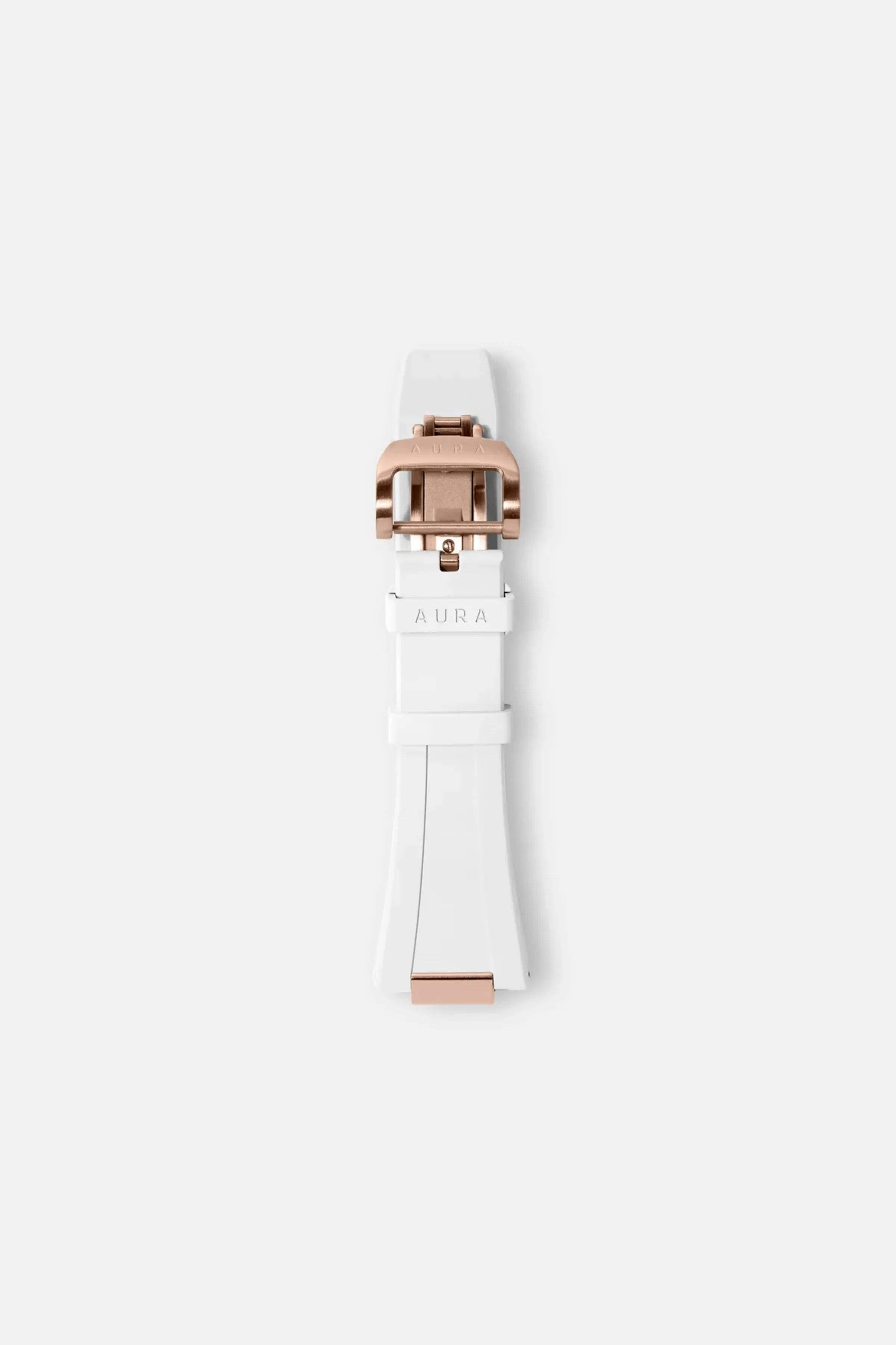 FKM Rubber Strap: White/Rose sold by Aura