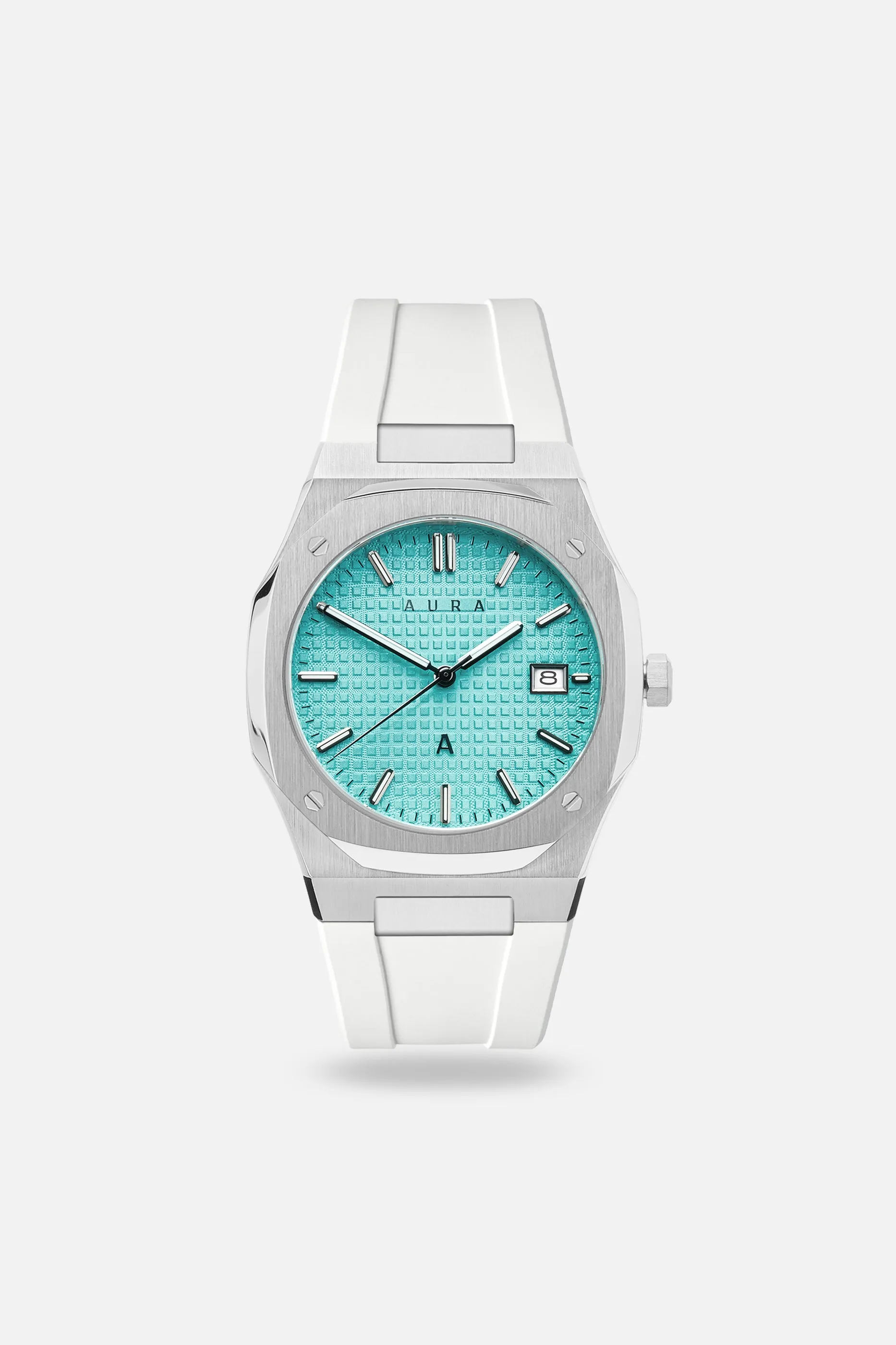 FKM Rubber Strap: White/Steel sold by Aura product image thumbnail 4