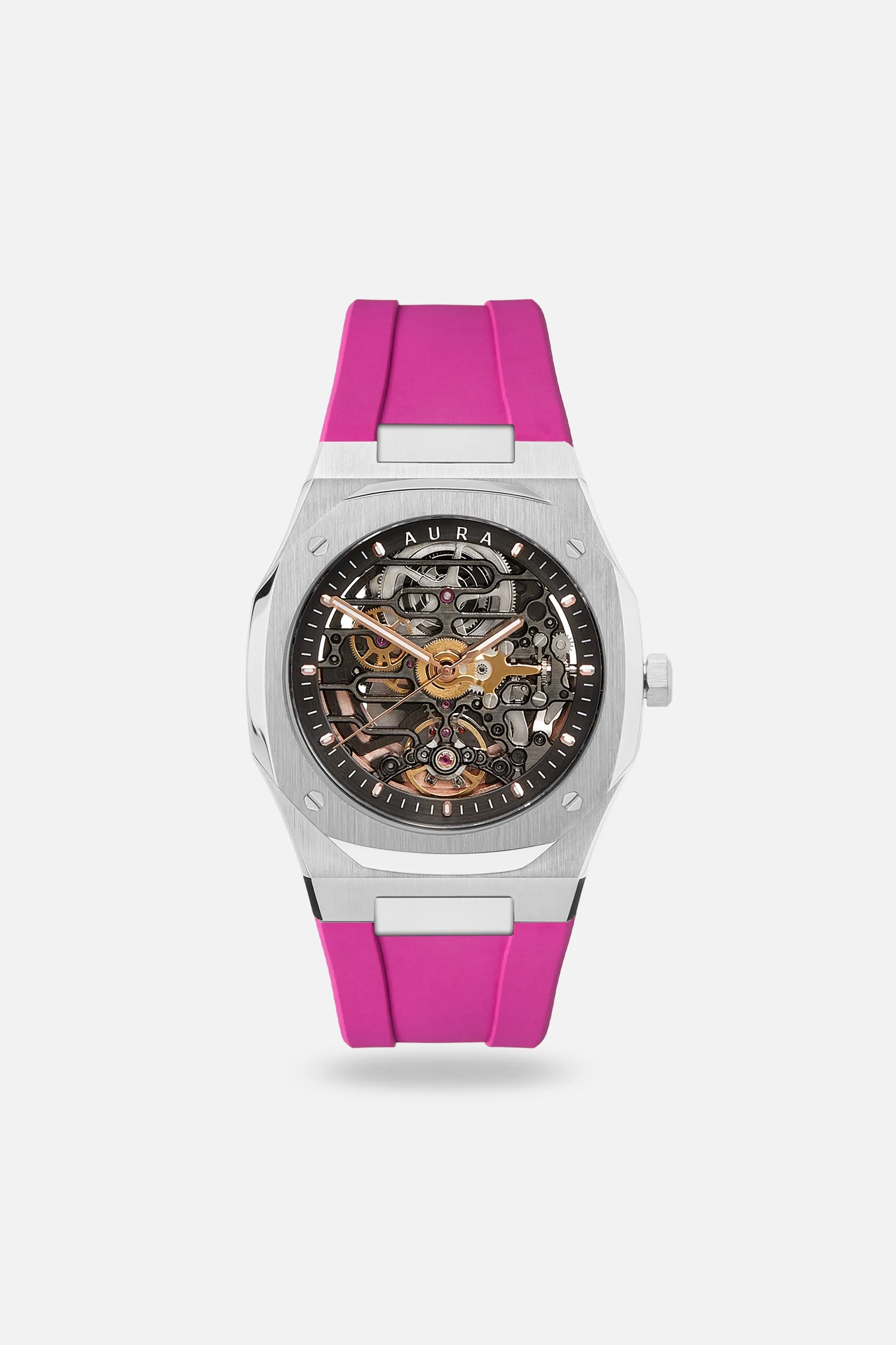 FKM Rubber Strap: Magenta/Steel sold by Aura product image thumbnail 5
