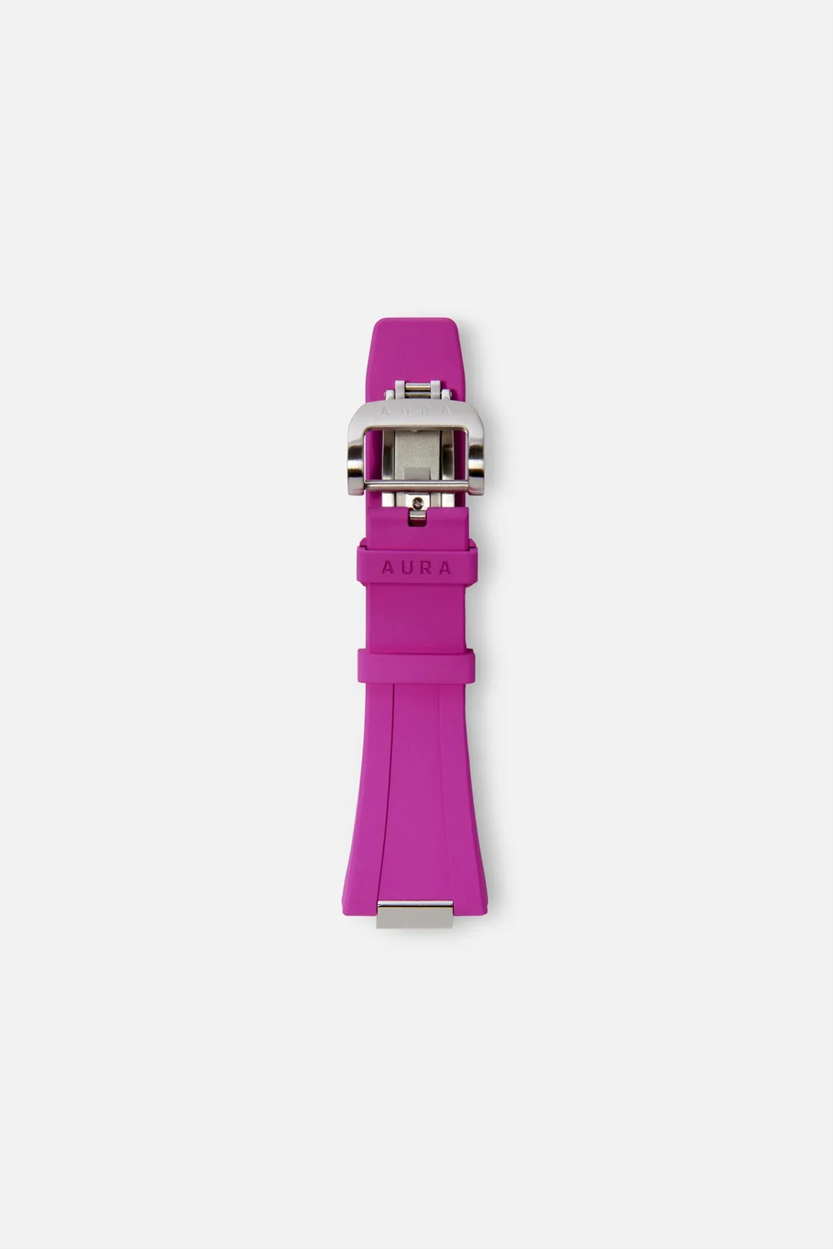 FKM Rubber Strap: Magenta/Steel sold by Aura