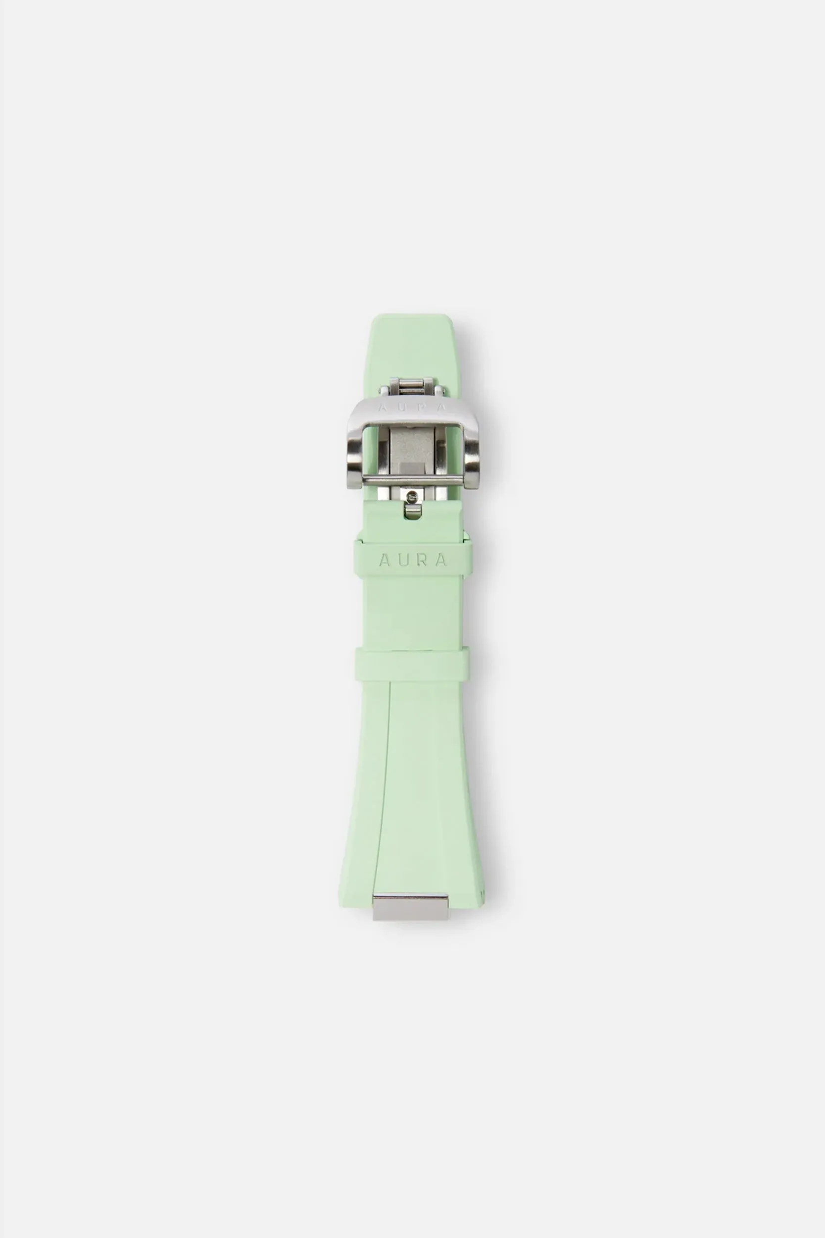 FKM Rubber Strap: Mint/Steel sold by Aura