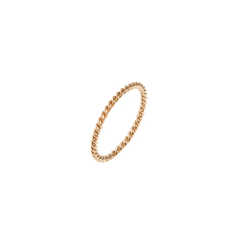 Thick Stackable Twist Ring sold by Aurate