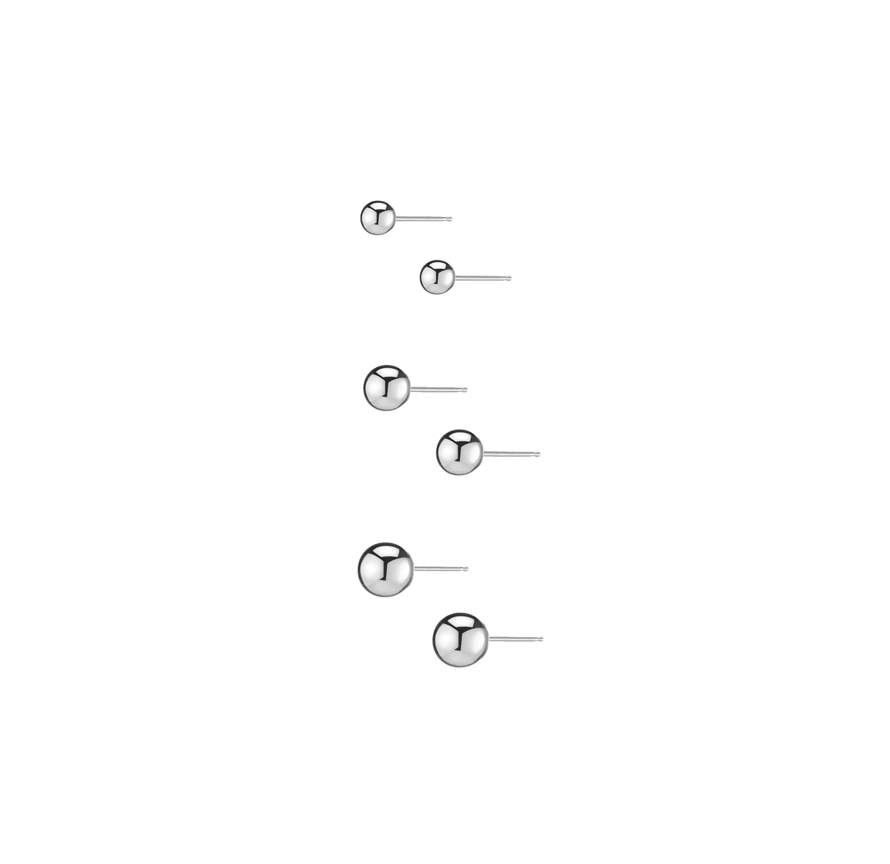 Silver Ball Stud Set sold by Aurate product image thumbnail 2