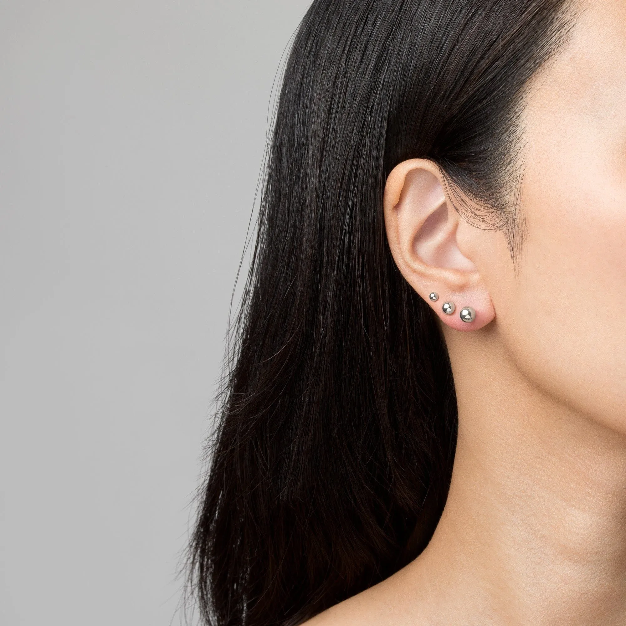 Silver Ball Stud Set sold by Aurate product image thumbnail 3