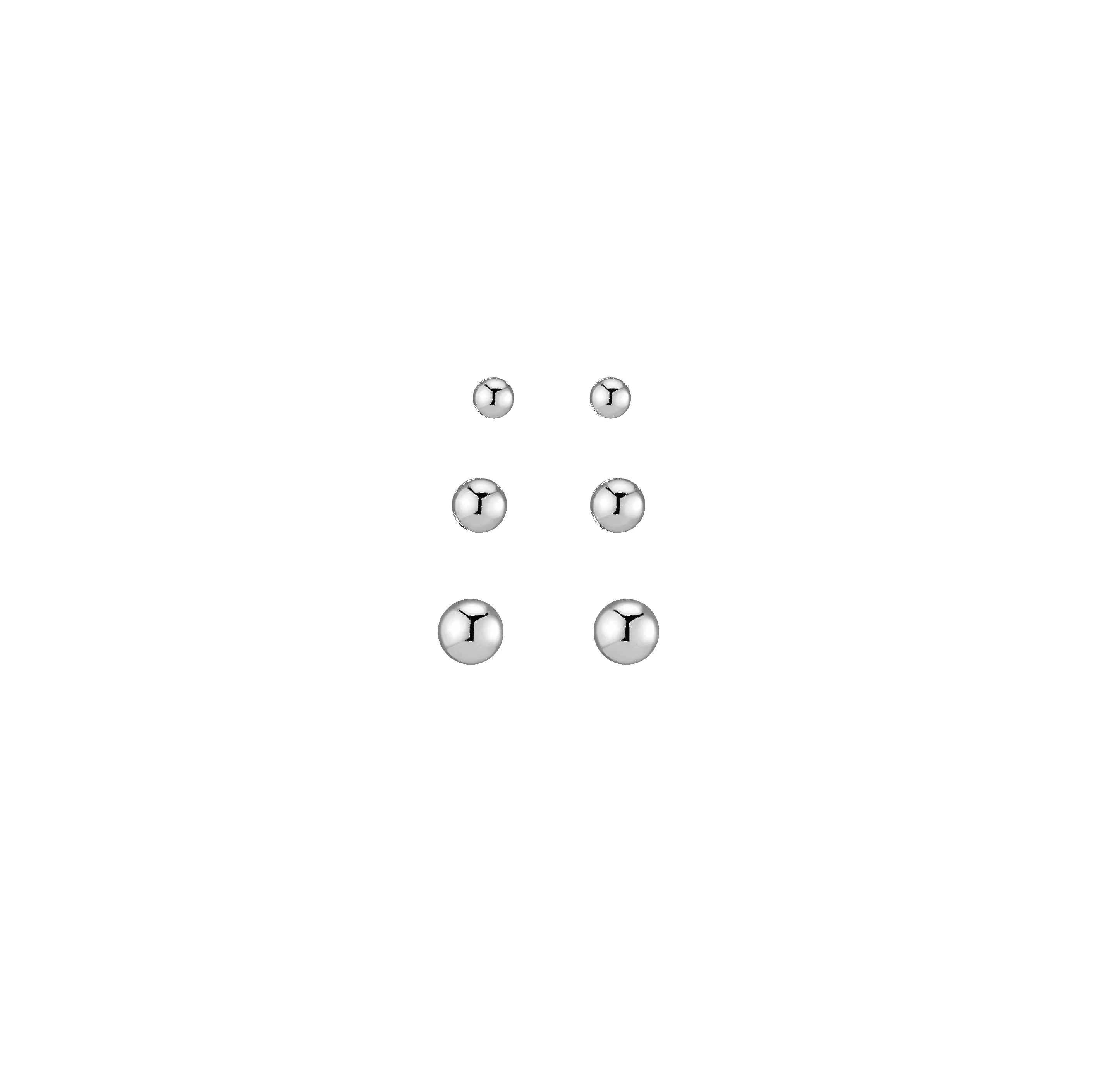 Silver Ball Stud Set sold by Aurate