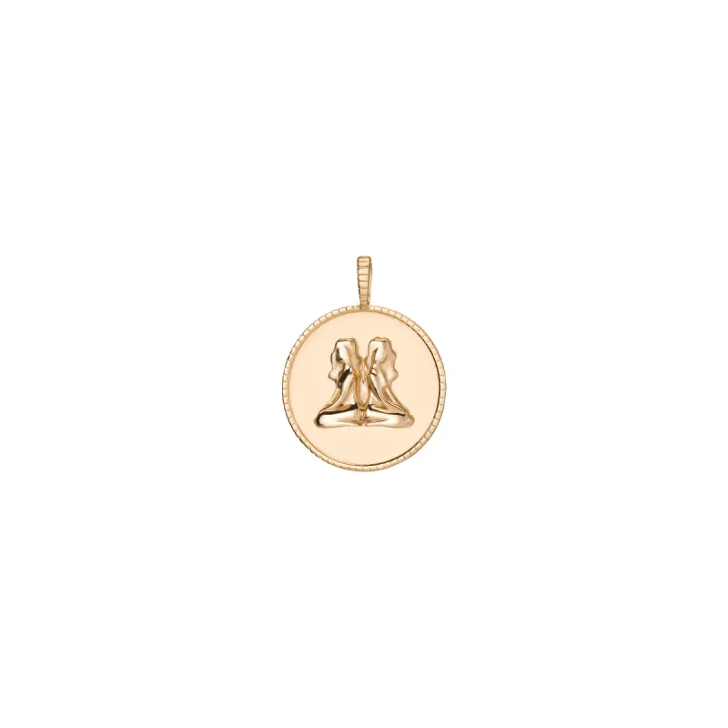 Femme Gold Zodiac Pendant sold by Aurate