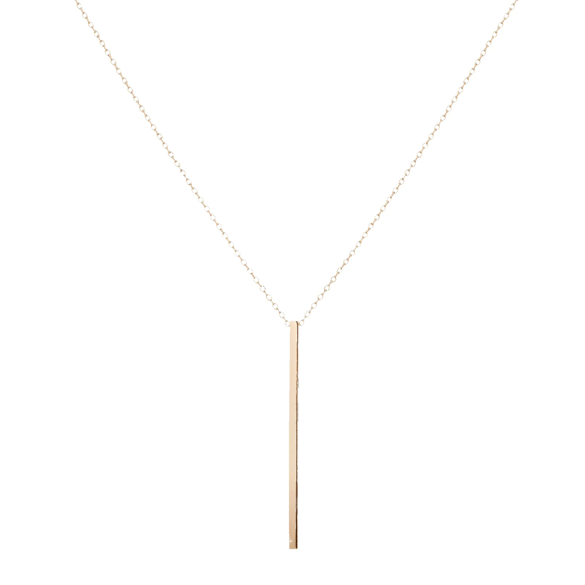 Long Gold Bar Drop Necklace sold by Aurate