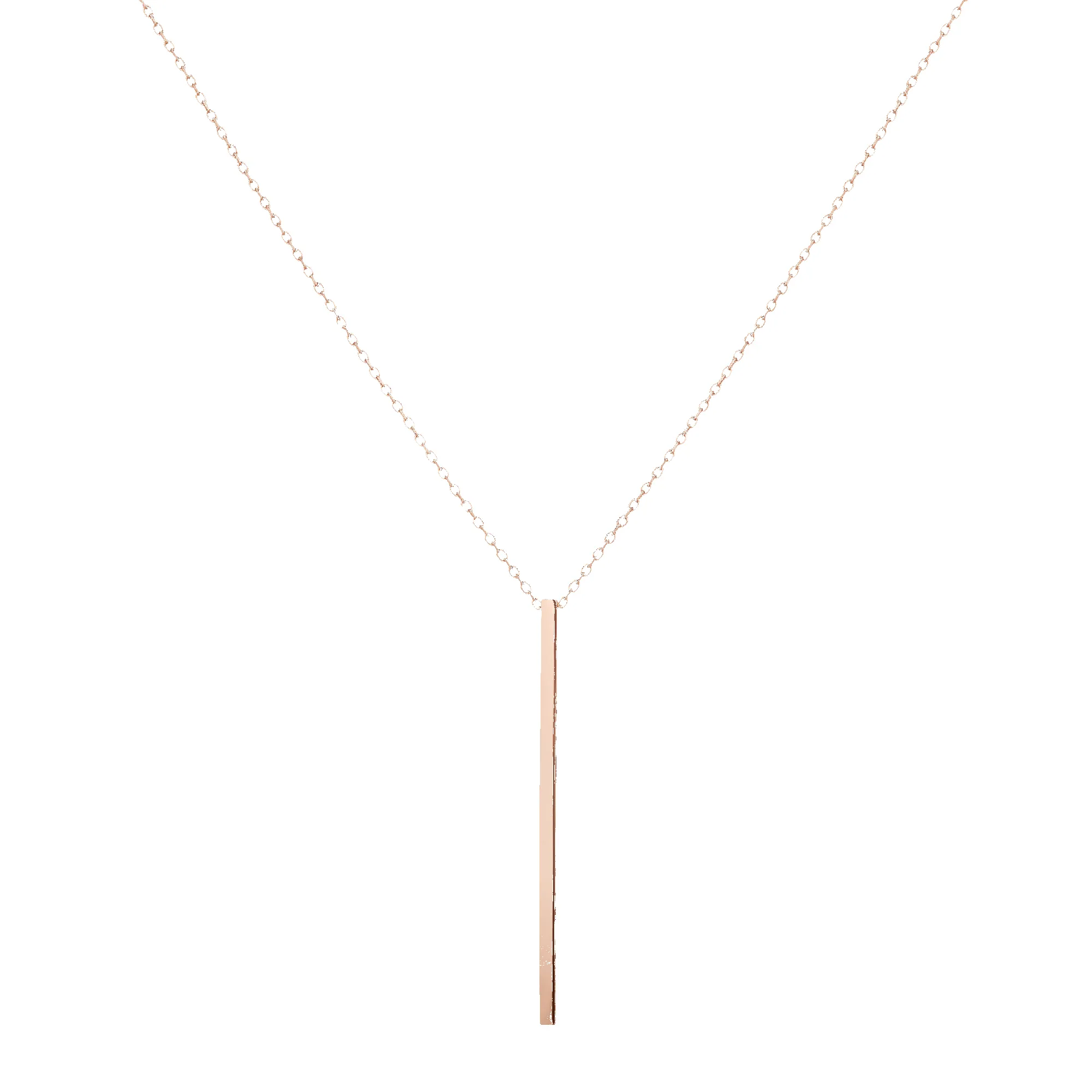 Long Gold Bar Drop Necklace sold by Aurate product image thumbnail 2