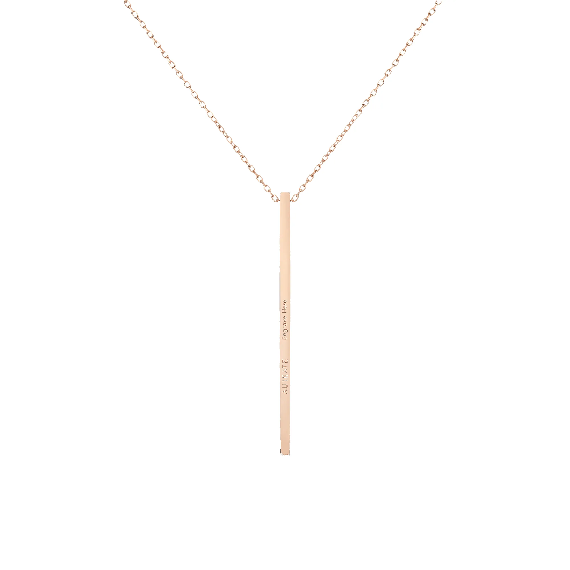 Long Gold Bar Drop Necklace sold by Aurate product image thumbnail 5