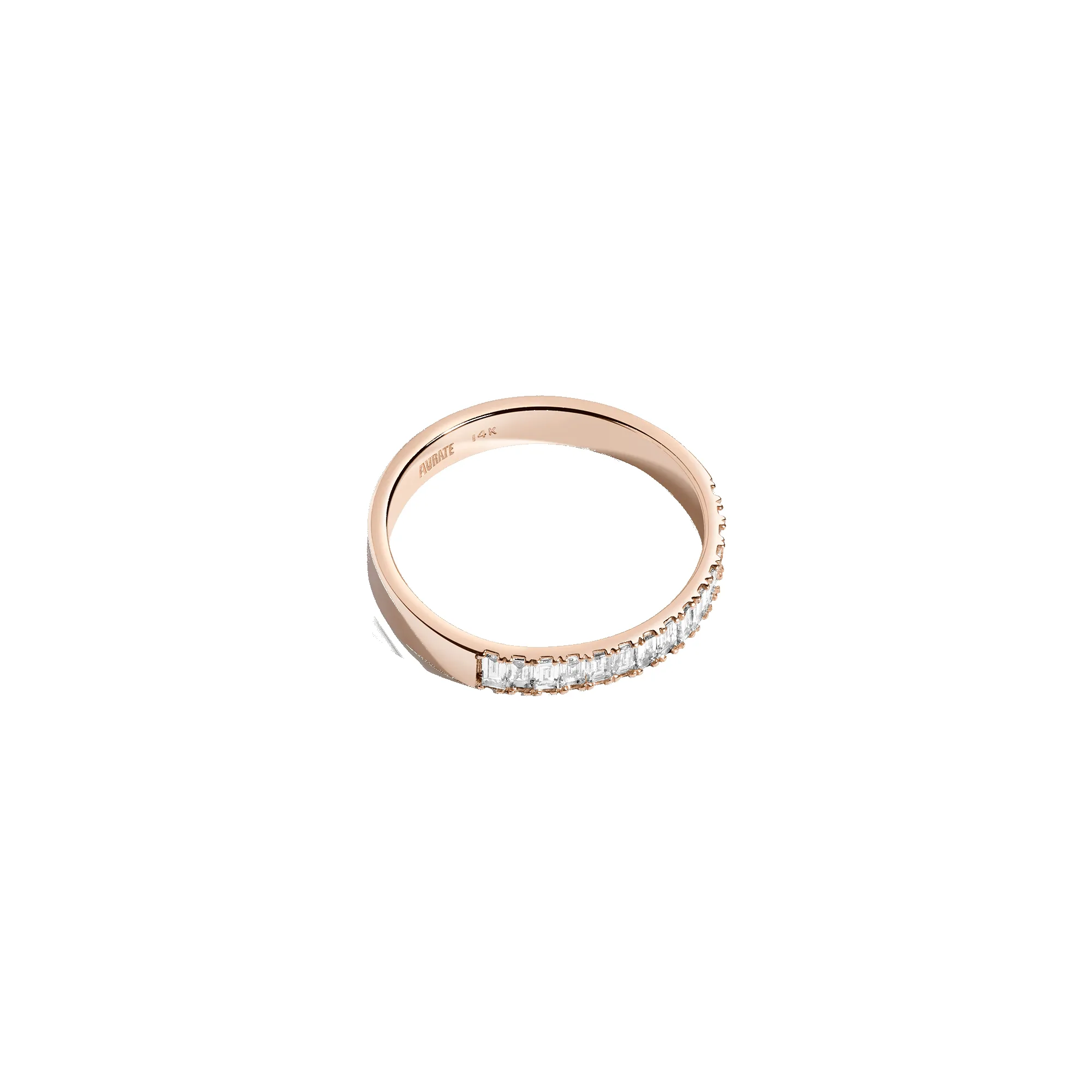 Bold Half Diamond Baguette Ring sold by Aurate product image thumbnail 5
