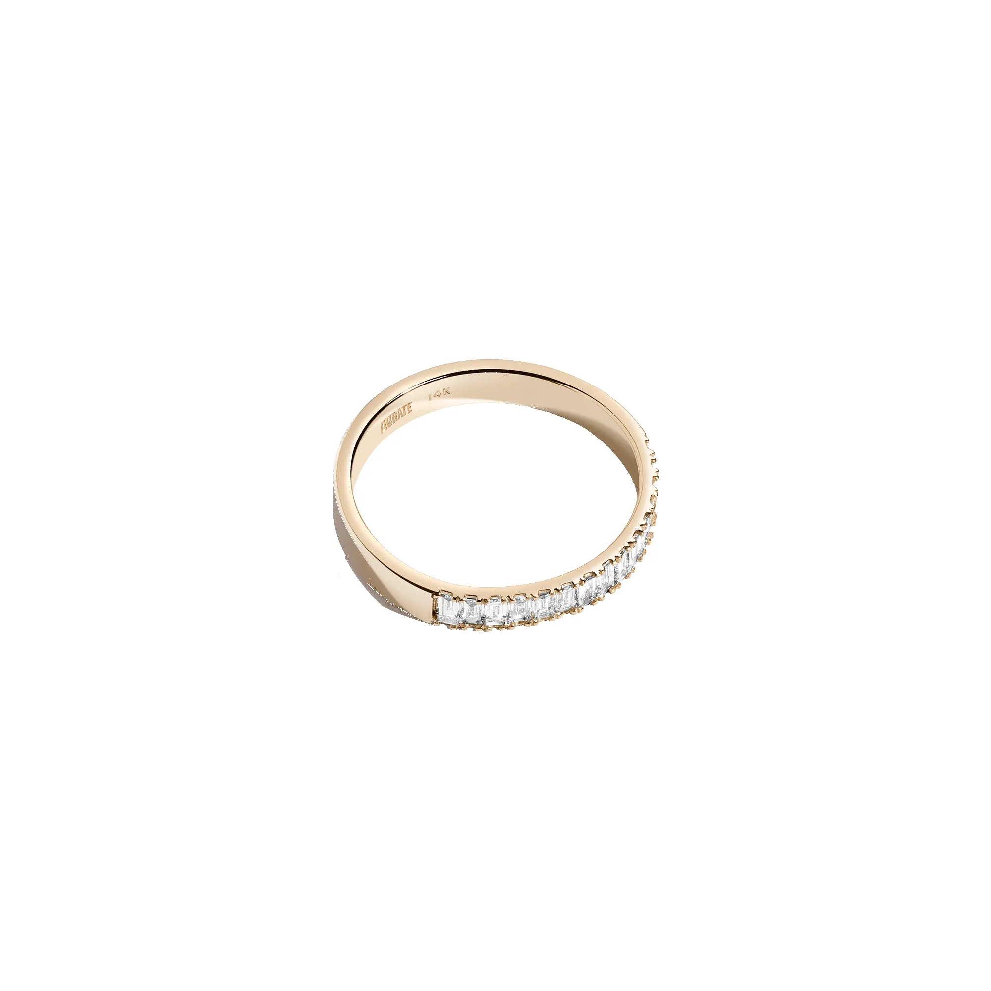 Bold Half Diamond Baguette Ring sold by Aurate product image thumbnail 4