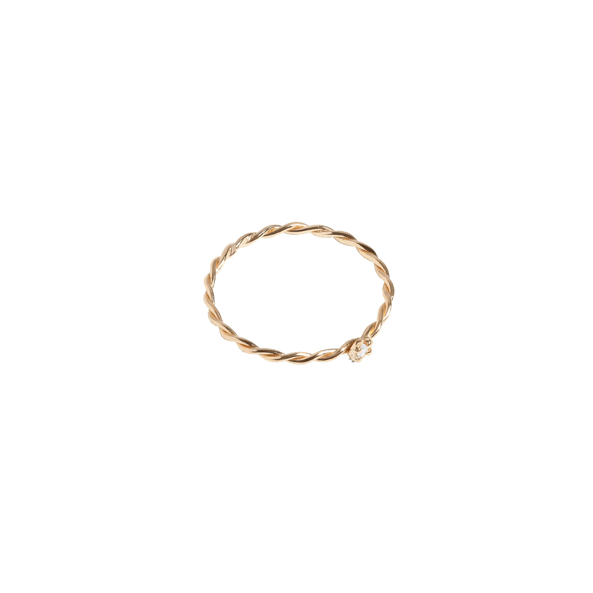 Mini Stackable Twist Diamond Ring sold by Aurate product image thumbnail 2
