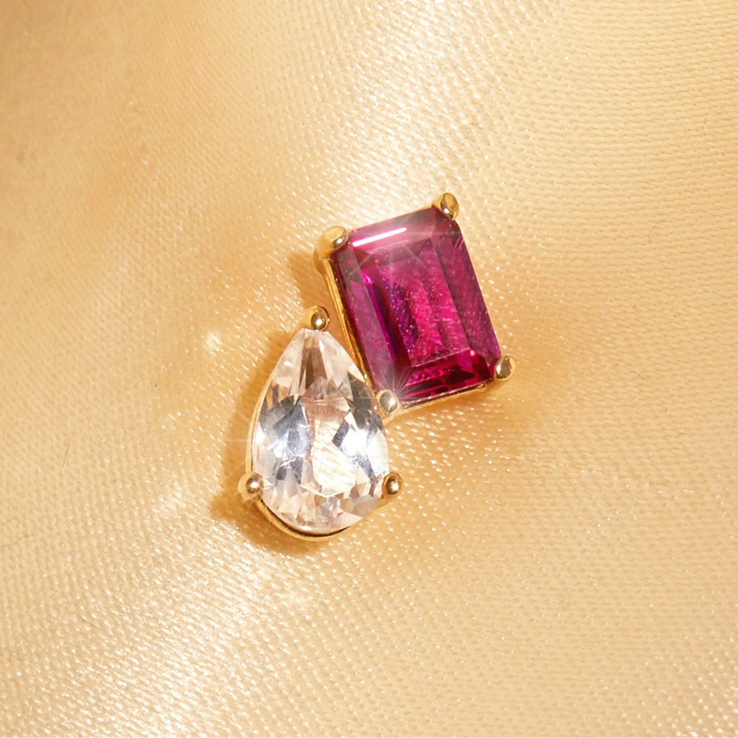 Toi et Moi Gemstone Heirloom Earring sold by Aurate product image thumbnail 4