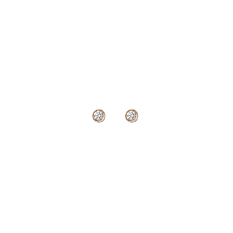 Mini Bezel Studs sold by Aurate