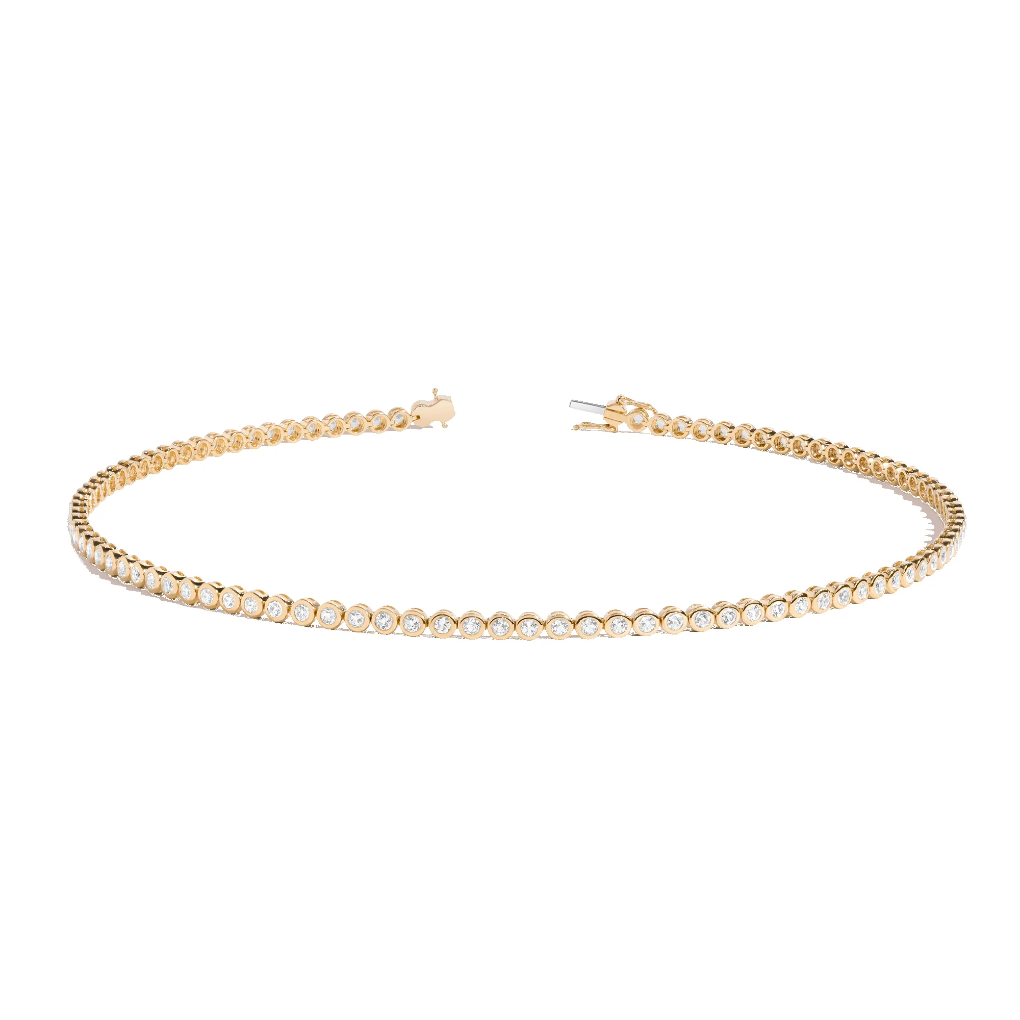 Diamond Bezel Tennis Necklace sold by Aurate product image thumbnail 4